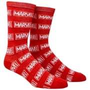 Marvel Teams 802868 Marvel Brand Logo All Over Crew Socks