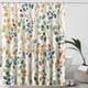 thumbnail image 1 of Bathroom Floral Shower Curtain,Colorful Leaf Curtains Bathroom Decor,Shower Curtain Set with Curtain Hooks, 1 of 4