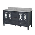 thumbnail image 4 of Olivia 60" Double Bathroom Vanity with Marine Gray Cabinet and Carrara Marble Top, 4 of 6