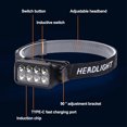 thumbnail image 5 of Tmalltide Headlamp Motion Sensor Waterproof USB Rechargeable Head Lamp Light 5 Modes Headlight, 5 of 14