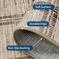 thumbnail image 3 of Hasoo Modern Plaid Non Slip Runner Washable 2' x 6' Throw Rug for Hallway Enterway Neutral Indoor Camel Carpet, 3 of 6