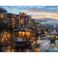 thumbnail image 1 of Kit Pintura Por Números Sobre Lienzo Arte Al Óleo Artesanal Pared Autobús La Venecia 50x40cm, 1 of 9