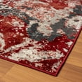 thumbnail image 5 of Luxe Weavers Modern Abstract Marble Swirl Red 6x9 Area Rug, Indoor Carpet, 5 of 10