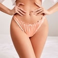 thumbnail image 2 of Byworldtasic Women's Satin Thongs G-String Panties Silk Feeling Ruched Bikini Briefs Smooth Invisible Underwear, 2 of 5