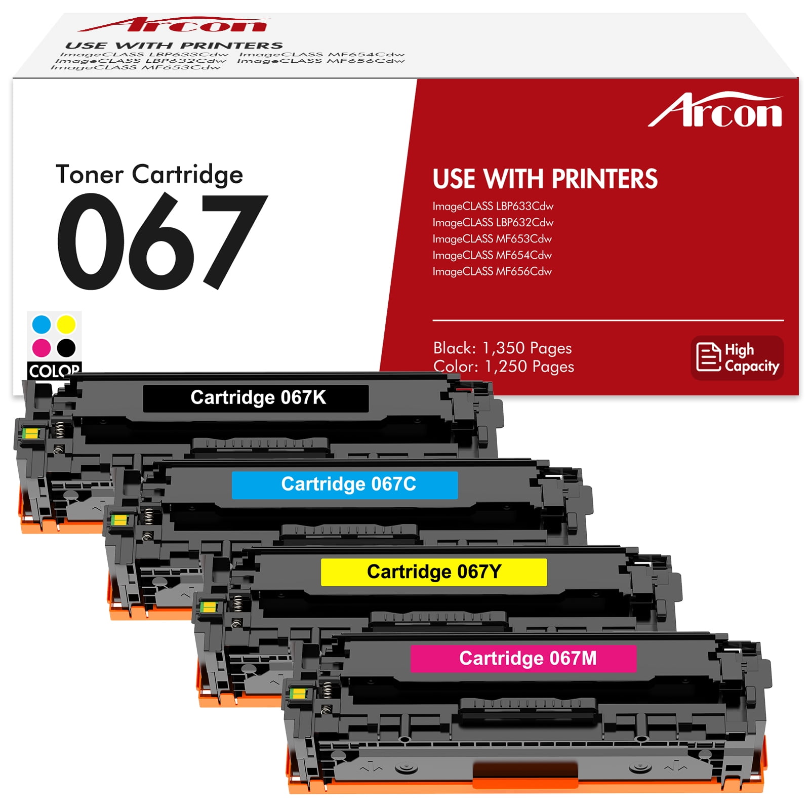 Canon 054H Toner Cartridge 4-Pack for imageCLASS Printers (Black