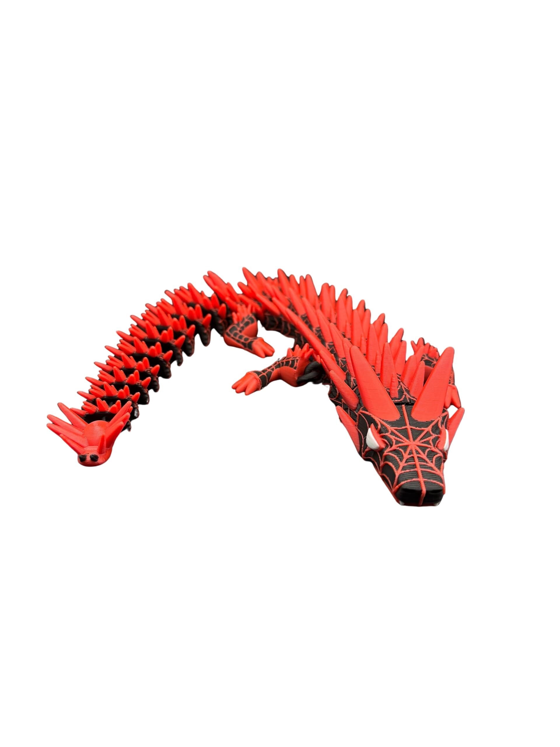 Dragon - Articulated Fidget Poseable Comic-Inspired Fantasy Dragon - 3D Printed Collectible