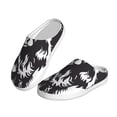 thumbnail image 2 of Daiia Floral Cow Silhouette Print Women’s Fuzzy Slippers Memory Foam Lightweight House Shoes Cozy Loafer Flannel House Shoes-39/40, 2 of 7