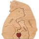 thumbnail image 1 of Adorno de oso de madera XINYU Escultura personalizada 2 a 8 nombres de familia, 1 of 7
