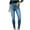 Blue, variant on Wyobmus Stretchy High Waisted Jeans for Women New Fashion Elastic Waist Tapered Pants Casual Slim Hip Lifting Skinny Denim Pants Blue