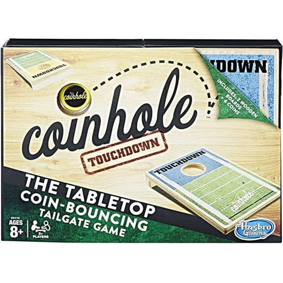 Coinhole Touchdown Coin-Tossing Table Top Cornhole Party Game Ages 8 and Up