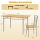 thumbnail image 2 of Comedor 4 Sillas con Mesa Rectangular de Madera y Estructura Metálica – Color Natural/Gris, 2 of 10