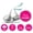 Fuchsia Pink, variant on Darling Souvenir ChocolateChocolate Labels 190 Pcs Retirement Party ThemeStickers-Blue