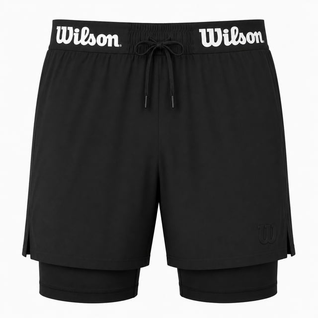 Short con Biker Wilson para Hombre Runline Color Negro Talla G