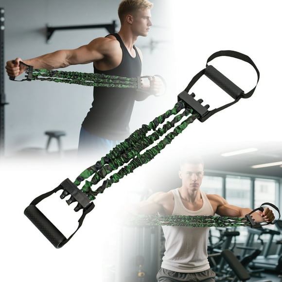 Hearth & Gear Bandes de Résistance pour Entraînement Exercice Entraînement Physique Yoga Entraînement Extensible Gym à Domicile Entraînement de Force pour Hommes Femmes Adultes Barre d'Entraînement avec Rouleau en Liège Strings de Yoga