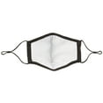 thumbnail image 3 of Contemporary Home Living 7" Black and White Tickled Pink Adjustable Adult Face Mask, 3 of 10