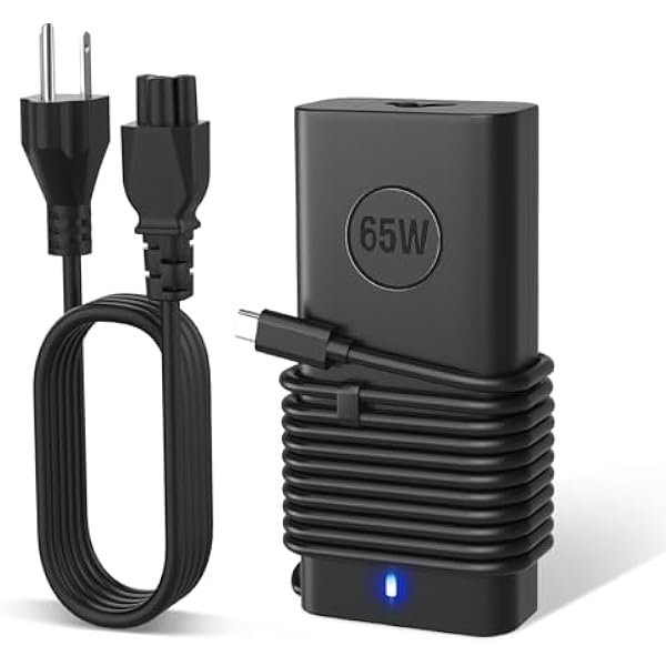 wonima11 65W 45W USB C Laptop Charger for Dell Latitude 5420 5520 7480 7490 7420 Chromebook 3100 Dell XPS 13 9360 XPS15 9550 9560 DA65NM190 LA65NM190 Type C Power Adapter