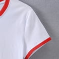 thumbnail image 6 of NuoCaiYun Womens Summer Crop Tops Short Sleeve T Shirts Crew Neck Letter Print Casual Graphic Tees Fashion Trendy Blouses, 6 of 6