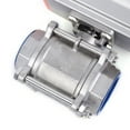 thumbnail image 4 of Miumaeov Three-Piece 2" Pneumatic Actuated Ball Valve Single Air Return 0~1000 PSI 304 Stainless Steel Air Return Tool for Automatic Control System, 4 of 16