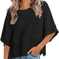 thumbnail image 4 of Womens Tops Trendy 2025 Summer Casual Shirts for Women Cute Basic Flowy Tops Tees Blouses, 4 of 4