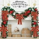 thumbnail image 5 of Adornos colgantes de lazo con purpurina de Navidad | Material de la tela - Rojo Plata Oro | Adorno versátil para árboles, ventanas, arcos | Acento festivo llamativo | Paquete de 2 15x15cm, 5 of 7
