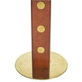thumbnail image 6 of 33.5" Round Sintered Stone Dining Table with Wooden Leg and Gold Base | Durable, space-saving table for kitchens or dining nooks, seats 2, stain and scratch resistant, modern design, 6 of 14