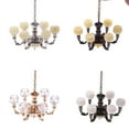 thumbnail image 6 of LYINGF 1/12 Miniature Dollhouse Chandelier Lighting - Hanging Ceiling Decor for Model House DIY Crafts, Detailed Victorian-Style Mini Chandeliers with Crystal Bead Decor, 6 of 6