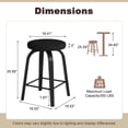 thumbnail image 2 of CQSXDA Backless Swivel Bar Stools Set of 2, Comfortable Fabric Upholstered 26 Inch Height Stools Ideal for Restaurants and Homes, 2 of 9