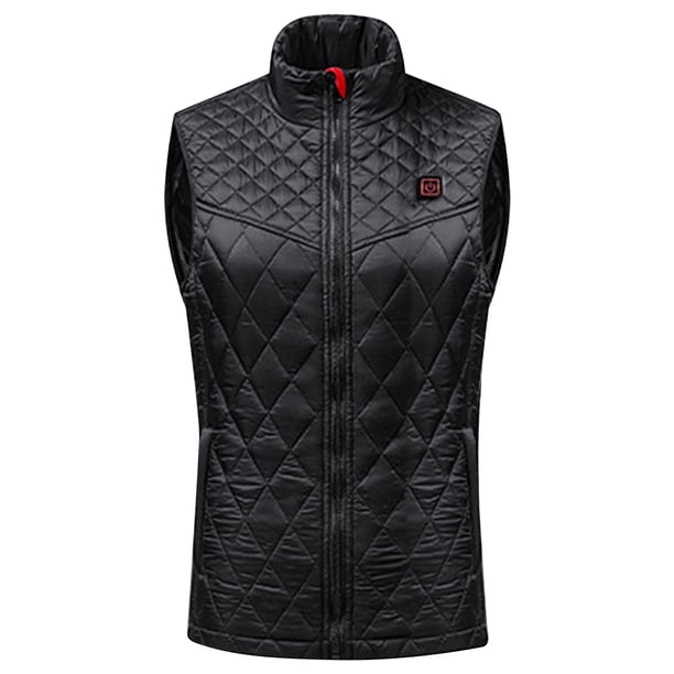 Chaleco Calefactor Eléctrico para Mujer Ropa Invierno para Exteriores Con Calefacción 9 Zonas (Negro 4XL)