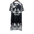 thumbnail image 4 of Nyfairy Plus Size Women 5 Styles Print Round Neck Short Sleeve Casual Midi Dress With Side Pockets, 4 of 4