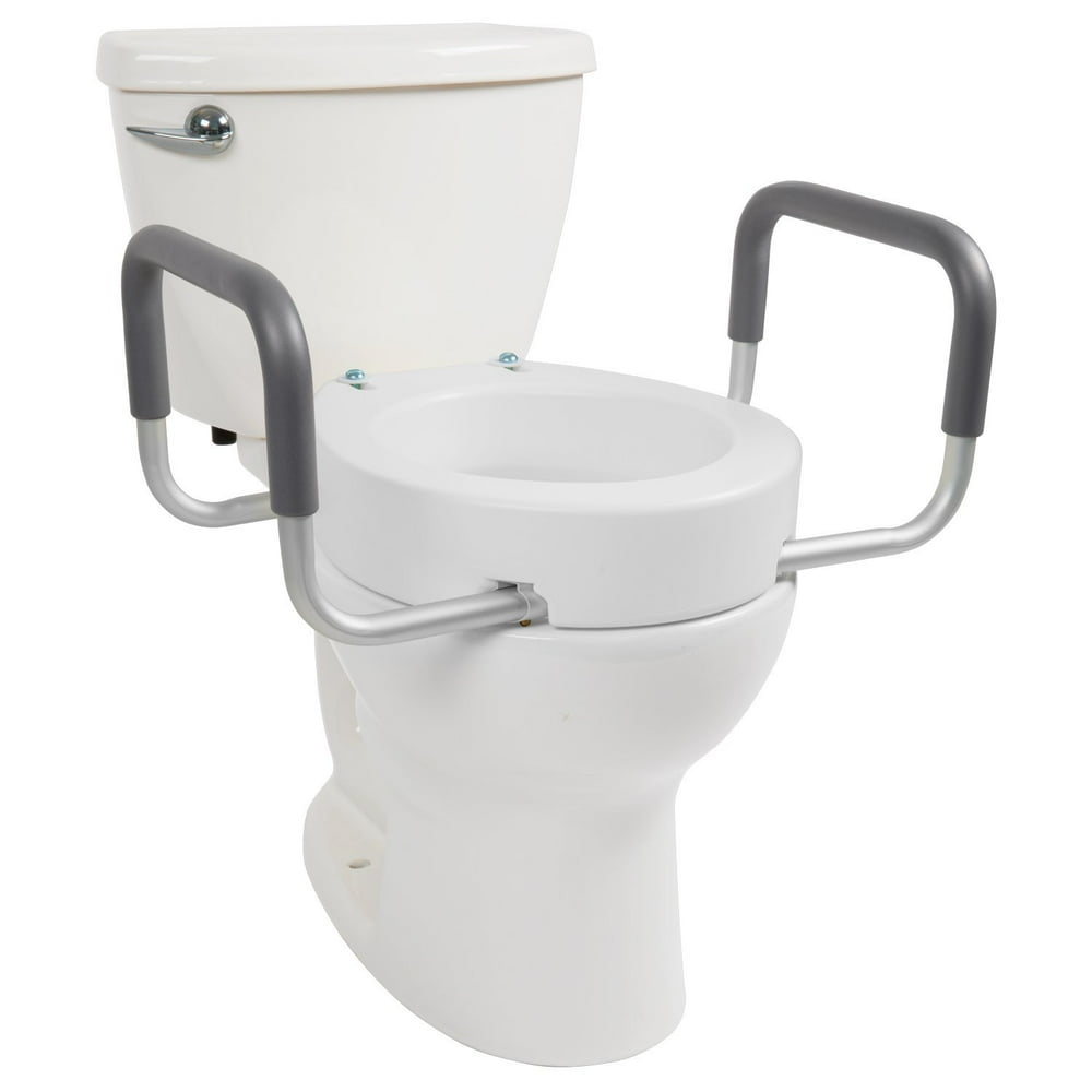Toilet Seat Riser Raised Toilet Seat with Handles for Handicapped