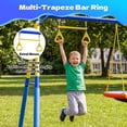 thumbnail image 4 of Swing Sets for Backyard,Fashionsport Outfitters Heavy-Duty 500lbs Outdoor Metal Swing sets for Playground,Outside Toys with Saucer Swing,Belt Swing and Trapeze Rings for Aged 3-12 Kids, 4 of 9