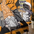 thumbnail image 5 of Sheer Curtains 63 inches Long, Halloween Gnome with Bat Wings Ghost House Plaid Light Filtering Sheer Window Curtains Rod Pocket Voile Drapes for Bedroom Living Room, 52"W x 63"L 2 Panels, 5 of 7
