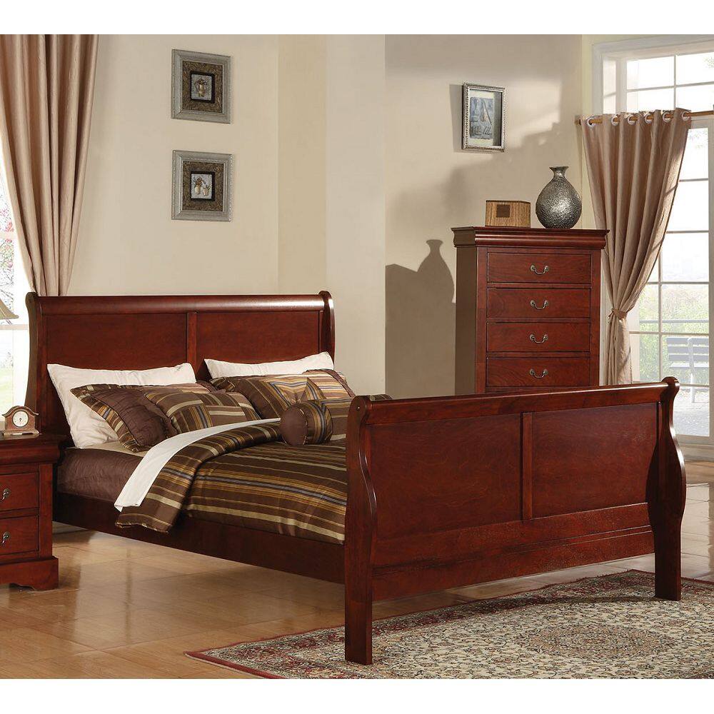 ACME Louis Philippe III California King Bed in Cherry 19514CK - image 1 of 2