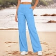 thumbnail image 2 of WERYOUNG High Waist Wide Leg Casual Pants For Women Loose Fit Fashionable Trousers Home Lounging Stylish Bottoms, 2 of 5