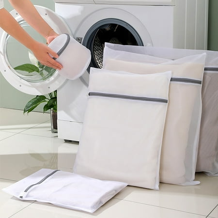 

loopsun Mesh Laundry Bags For Delicates With Premium Zipper Travel Storage Organize Bag Clothing Washing Bags For Laundry Blouse Bra Hosiery Stocking（5 Set）