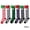 Black and White + Green and Black + Purple and Black + Gray and Black + Black and White Wide Stripes + Red and White Thin Stripes, variant on KYAIGUO Kids Girls Christmas Holiday Knee High Socks 7-12Y Cute Bowknot Fur Ball Compression Socks Fall Winter Christmas Socks Thigh High Socks 6 Pairs