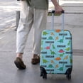 thumbnail image 3 of Blue Cartoon Dinosaurs Repeating Pattern Luggage Cover Fashion Suitcase Cover Baggage Covers Fit 25-28 Inch Luggage (Go Travel), 3 of 5