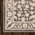 thumbnail image 2 of My Texas House Estelle 2' x 5'6" Grey White Floral Indoor Area Rug, 2 of 6
