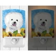 thumbnail image 2 of Caroline's Treasures SC9059CNL Bichon Frise in Summer Flowers Ceramic Night Light, 6x4x3", multicolor, 2 of 2