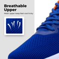 thumbnail image 3 of B BESUNEW Men's Athletic Running Shoes Lightweight Breathable Tennis Walking Sneakers for Gym Jogging Sports US 7-13, 3 of 14
