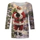 thumbnail image 5 of Pntutb - Camiseta holgada con estampado de moda para mujer, blusa de manga 3/4, cuello redondo, tops casuales Pntutb Pntutb-1416, 5 of 5