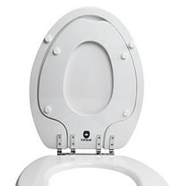 G3C7903LTOPSEAT TinyHiney Potty Elongated Toilet Seat, Adult/Child, w/Chromed Metal Hinges (Elongated White)
