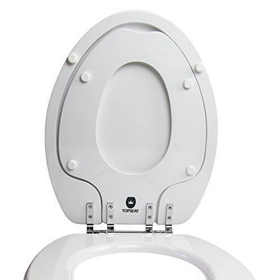 G3C7903LTOPSEAT TinyHiney Potty Elongated Toilet Seat, Adult/Child, w/Chromed Metal Hinges (Elongated White)