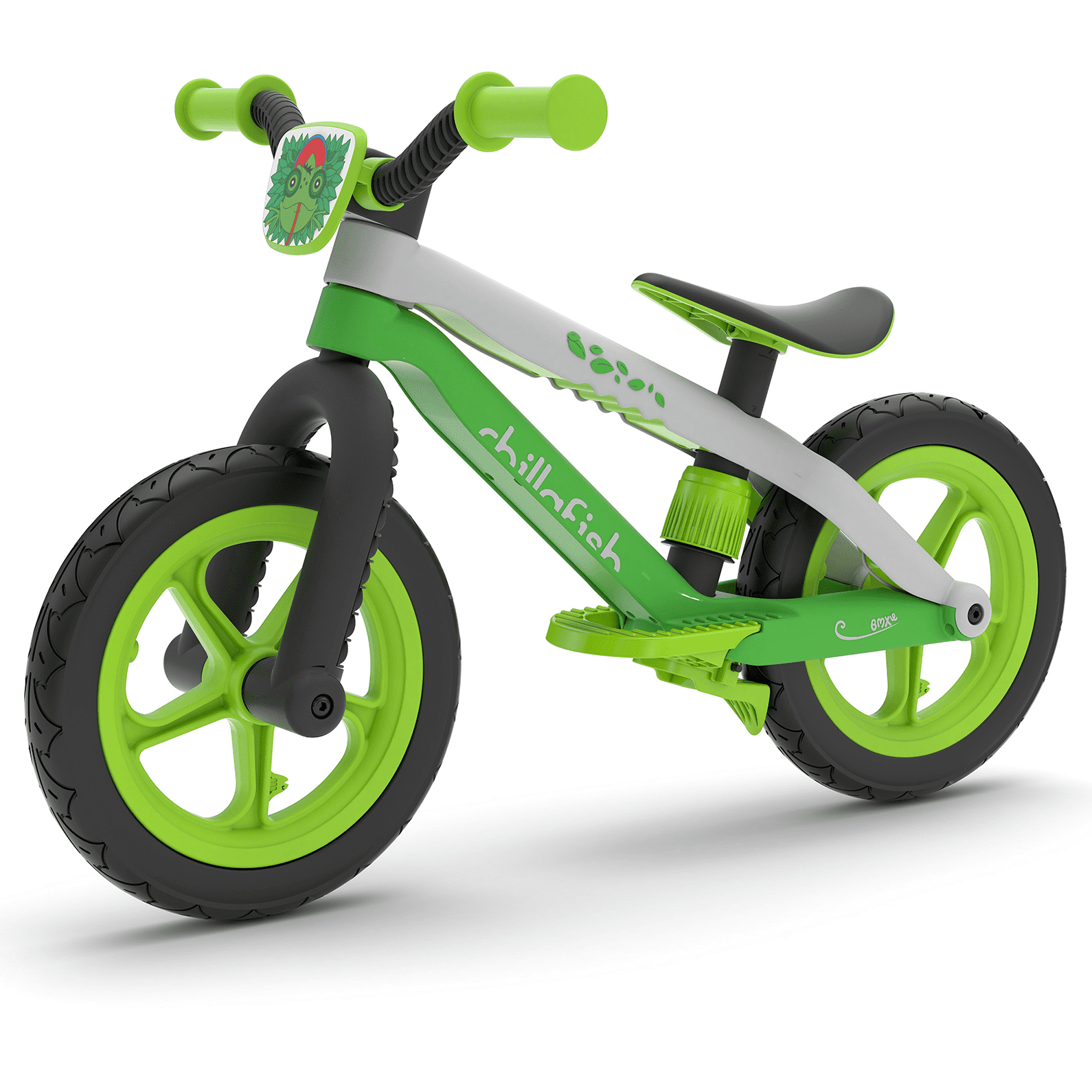 Chillafish Bmxie 2 lightweight balance bike with integrated footrest and footbrake for kids 2 to 5 years 12 inch airless rubberskin tires adjustable seat without tools lime Walmart