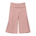 thumbnail image 4 of iHPH7 Women’s Wide Leg Palazzo Pants Cropped Capri Length High Waisted Culottes Loose Fit Soft Stretch Casual Lounge Summer Breathable Pants with Pockets Pink 3XL, 4 of 4