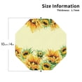 thumbnail image 3 of Disketp Sunflowers Funny Coasters,6 Pcs Leather Coasters With Holder, Perfect Housewarming Hostess Gifts,Protect Furniture From Water Marks Scratch And Damage, 3 of 9