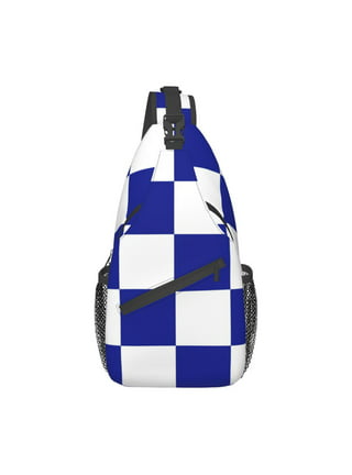 Tepilte Sling Purse for Men Women Plaid Crossbody Backpack Unisex Chest  Shoulder Bag Vegan Leather Travel Daypack 