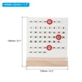thumbnail image 2 of Wood Perpetual Calendar, Desktop Acrylic Calendar Stand Month Week Date Display for Desk Shop, White, 2 of 6