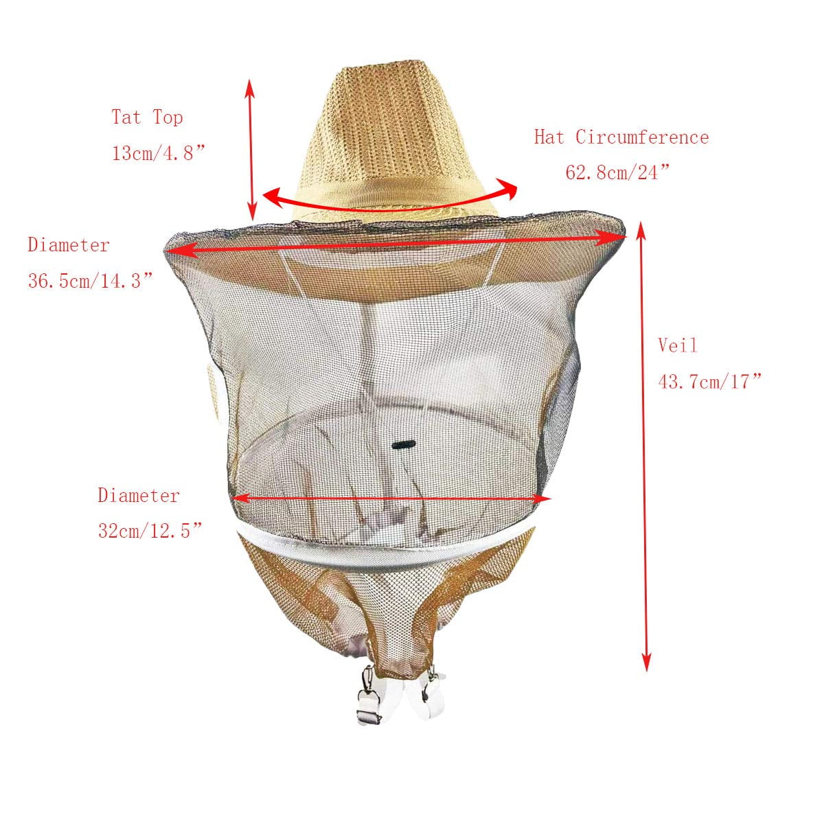 Beekeeping Veil Hat Beekeeper Hat with Anti-bee Netting Professional Bee Keeping Supplies