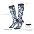 thumbnail image 3 of Daiia Sports Socks Flowers Printed Novelty Crew Socks for Men Women Knee High Socks Cotton Socks Soft & Breathable Support Unisex Socks, 3 of 9